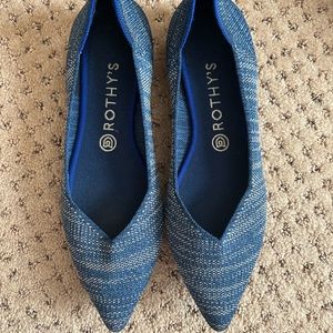 Rothy’s pointed toe flats size 10 in indigo heather only worn twice